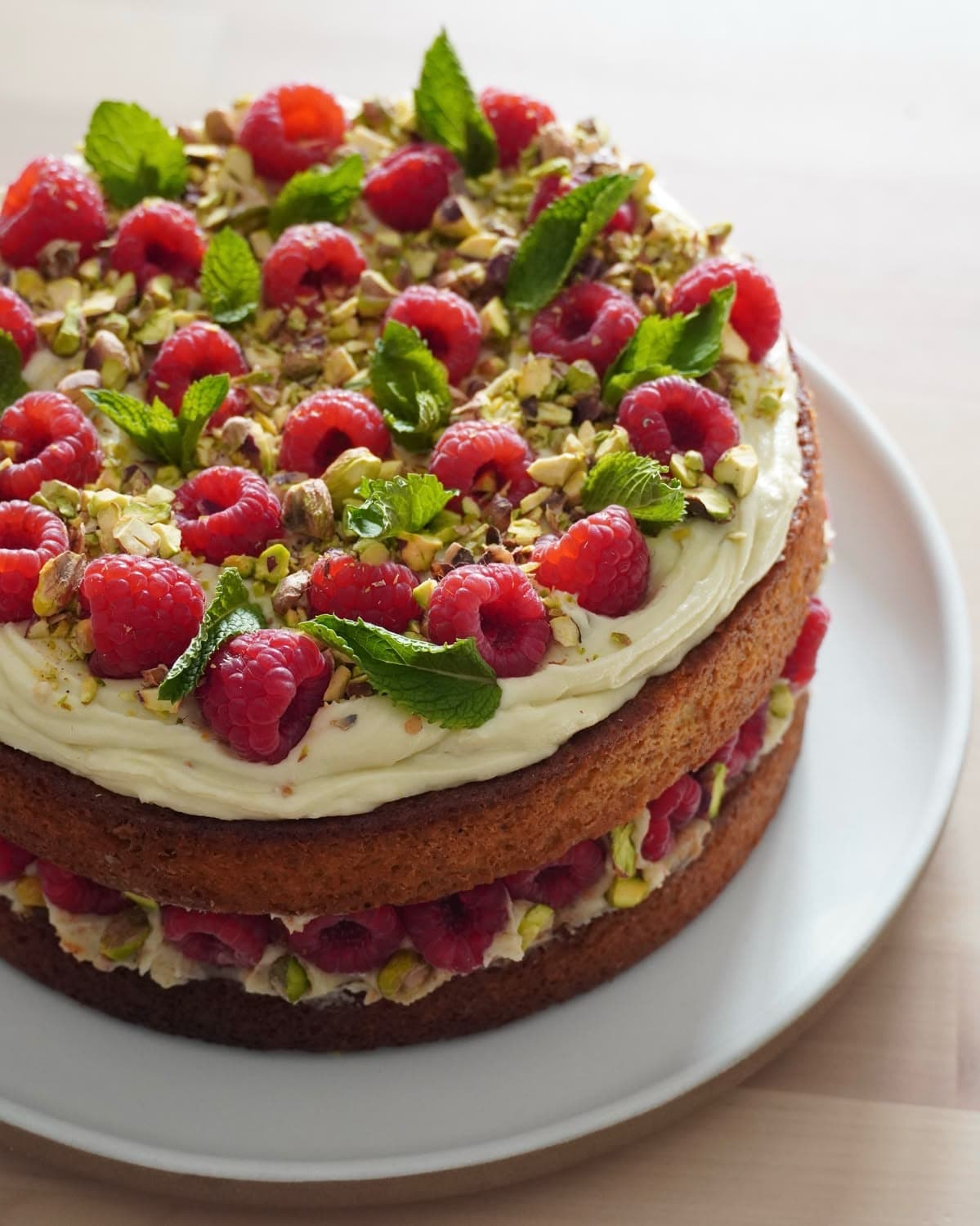 Pistachio & Raspberry Cake